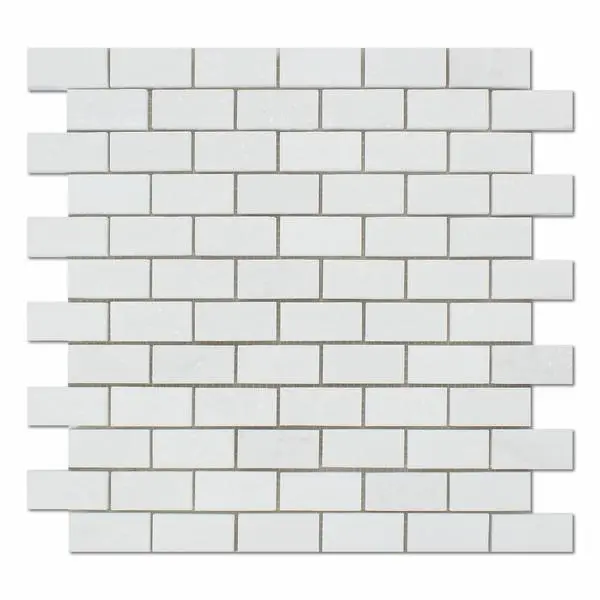 Thassos White Brick 1x2 Polished/Honed Marble Mosaic Tile Sample