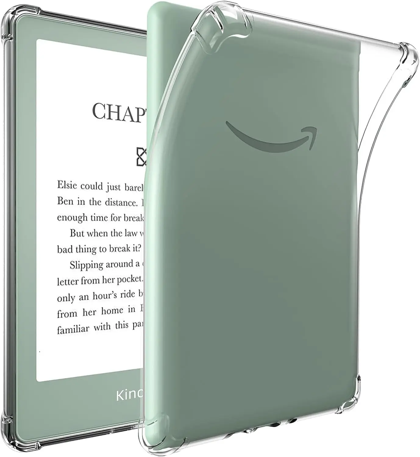 Clear Case for 6.8" Kindle Paperwhite 11th Generation 2021 and Signature Edition TPU  Cover, Bumper Corners Slim Protective Case for 11th Gen Kindle Paperwhite- Transparent (Transparent)
