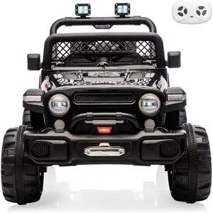 12V Kids Ride-On Electric Truck with Parental Remote Control – Equipped with 3 Speed Modes, Max Speed up to 6 MPH, Dual 550W Motors, Safety Belt, Spring Suspension System, LED Lights and Built-in Music; Suitable for Kids Aged 2 to 8 Years Old