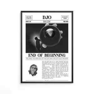 Djo Retro Newspaper Print / End Of Beginning Poster No Frame / Lyrics Print / Decide Poster / Music Gift