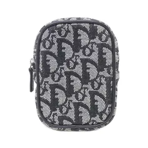 Pre-owned Dior Canvas Small Leather Goods Christian Pouch