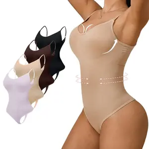 Nadia GO Seamless Multiple Colors Tummy Control Bodysuit Thong Shapewear for Women Body Shaper Sleeveless Tank