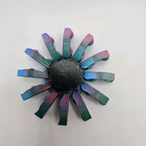 3D Printed Zoetrope - Vertical Wave Animation Spinner (animation only viewable through methods in description)