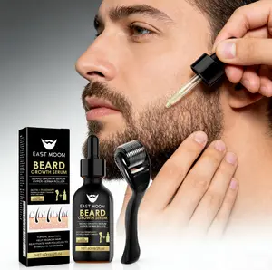 Beard Growth Essence And Roller Sets, Beard Care Nutrient Oil, Making Beards Thicker And Shinier, Men's Daily Beard Care Products And Tools.
