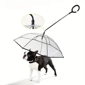 [Rainproof Dog Umbrella] Rainproof Adjustable Dog Umbrella Leash - Pet Umbrella Leash for Small Dogs