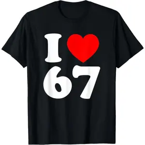 100% cotton I Love 67 Year Old 67th Birthday Party Anniversary Retro 80s T-Shirt women graphic shirts Vintage Round Neck