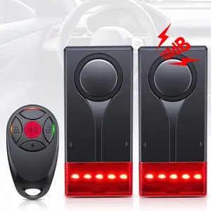 108db Car Security Alarm System with Remote Control, Vibration Sound Light Sensor, Door Window Alarm, Vehicle Protection Device, LED Lights, Wireless Car Alarm, Auto Security Alarm, Automotive