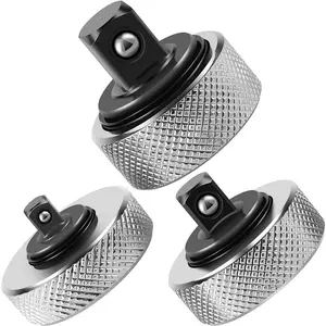 Three-Piece Reversible Ratchet Handle Wrench Set, 1/4", 3/8", 1/2" Drive Heads, Durable Multi-Function Tool Kit for Mechanics & DIY Enthusiasts