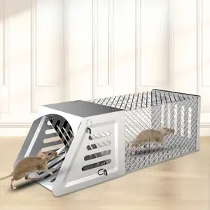 1pc Humane Mouse Rat Cage Trap, Combined Automatic Continuous Mouse Rat Cage Trap, Sensitive Pedal Trigger, Easy To Set Mice Catcher For Indoor And Outdoor, Durable Metal Cage Trap Suitable For Capturing Or Releasing Rodents ×1