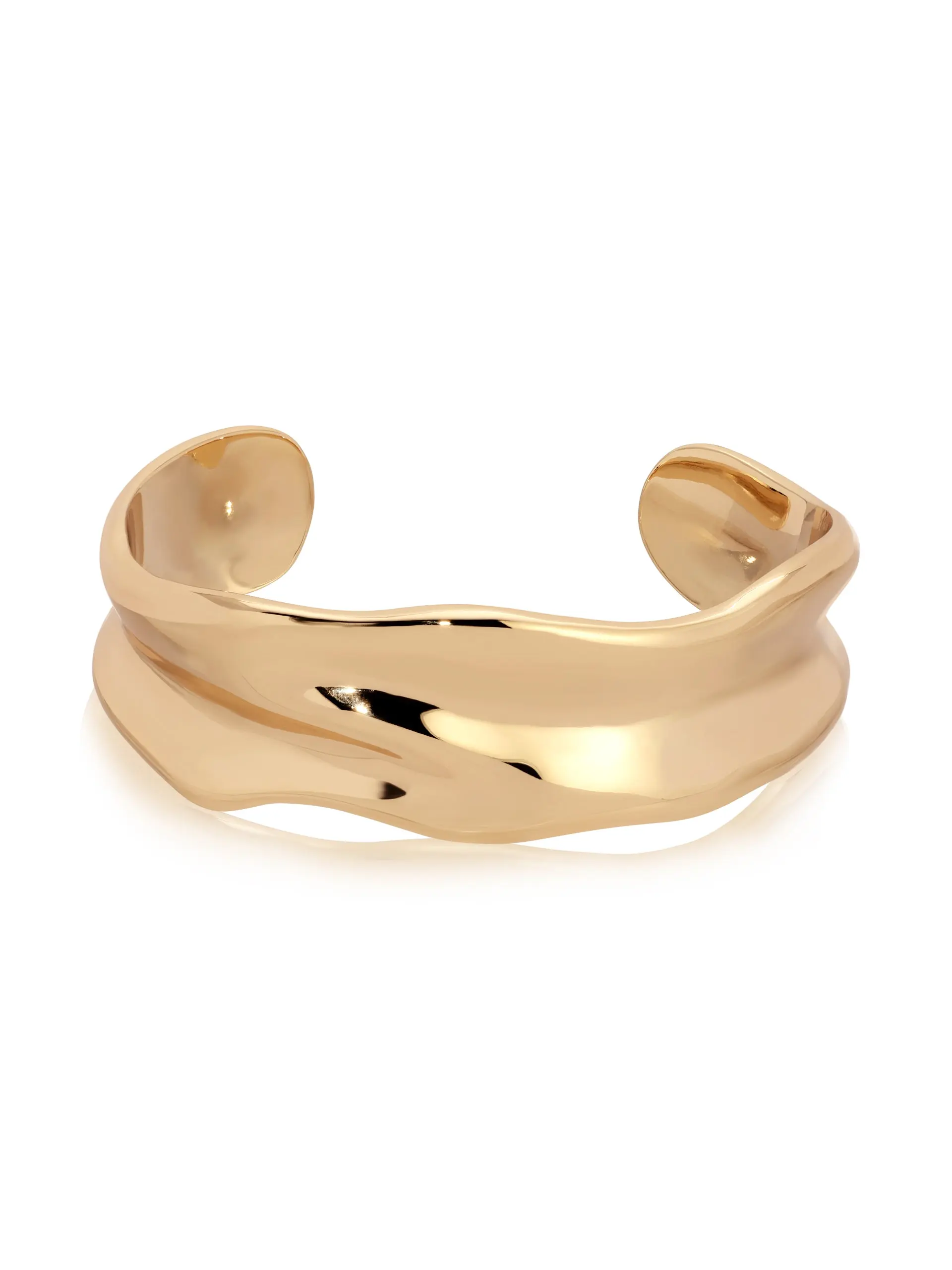 Ettika Wavy Days Cuff - Gold Jewelry Accessory with Elegant Design and Unique Wavy Pattern