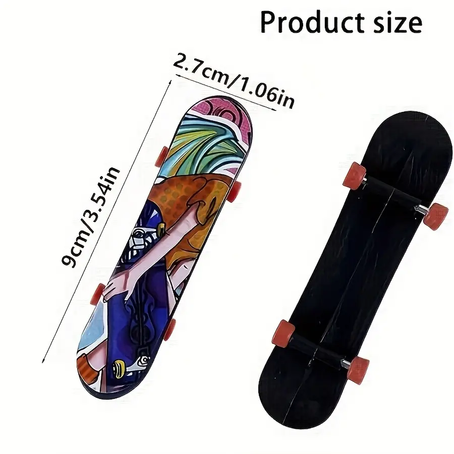 12Pcs Mini Finger Skateboards Fidget Toys, Desktop Stress Relief Finger Exercise Toys, Random Assorted Colors, Goodie Bag Fillers, Piñata Fillers, Classroom Rewards & Kids Birthday Party Favors