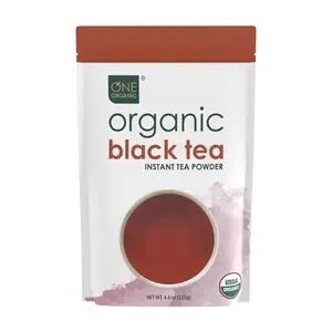 One Organic Black Instant Tea Powder, USDA Certified, Pure Tea, Instant Hot or Cold No Sugar