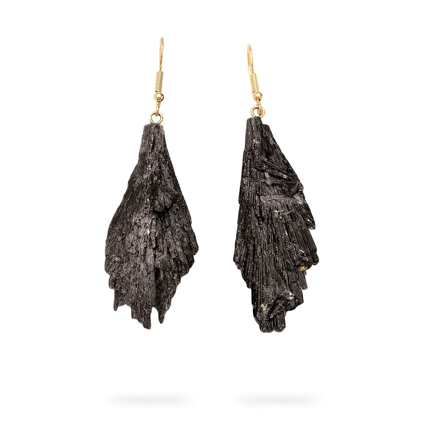 Black Kyanite Earrings: Spiritual & Emotional Healing, Balance Chakras, Ethically Sourced, Genuine Kyanite Stone, Bohemian Style, Dangling Earrings for Women