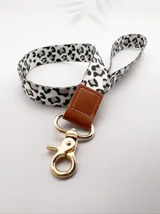 Fashionable Leopard Pattern Keychain, Cute Keychain for Women & Men for Phone & Key Decor, Fashion Keychain for Daily Use, Phone Lanyard for Car Key, Keychain Wristlet Strap