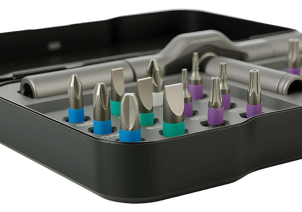 24 in 1 DIY Screwdriver Set, Switchable Shape Magnetic Screwdriver, Compact & Portable Ratchet Screwdriver Kit, Home Repair Tool Box for Daily Maintenance