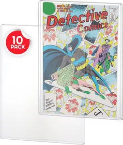 Comic Book Toploader Fits Current, Regular, Silver Age Comics 0.5CM & Below 0.19 Inches Thick - Hard Comic Book Case - Comic Book Display, Arcive Grade Comic Book Storage 7.25 x 10.75 inches