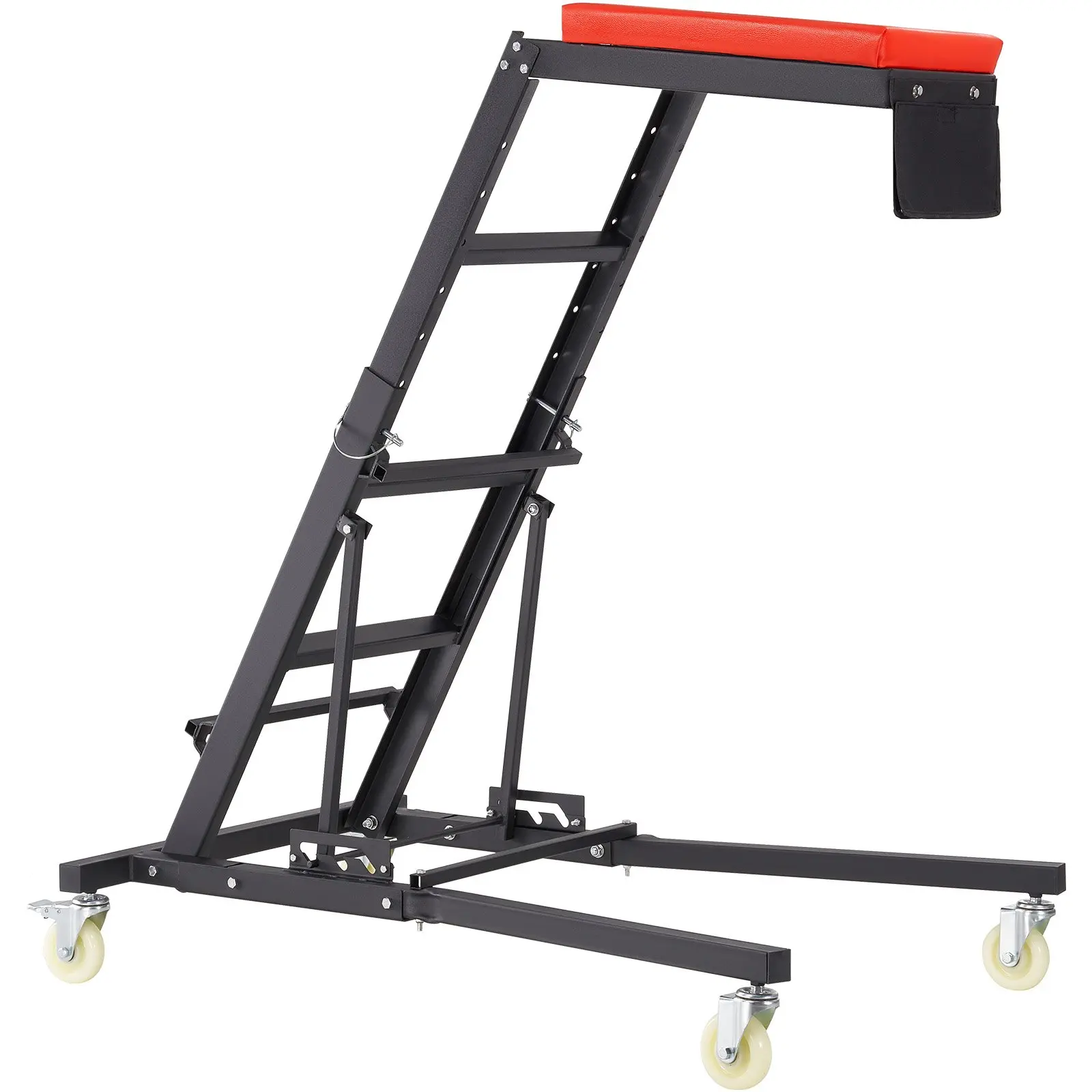 【summerfinds】VEVOR Automotive Top Creeper, Engine Creeper 42.5"-64.8", 400 LBS Capacity High Top Creeper, 4 Swivel Caster Wheels, Padded Deck, Foldable Creeper for Home Garage, Workshop Repair Maintenance