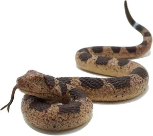 Fake Snakes Prank, Rubber Snake Realistic Keep Birds Away, Fake Rattlesnake Toy - Life-Like Snake Figurine for Pranks, Halloween Decorations, and Educational Purposes