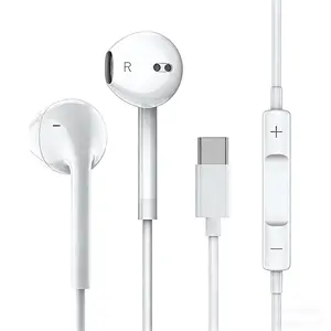 USB C & 3.5mm Wired Headphones with Mic and Remote Control, Compatible with iPhone 17/16/15, Galaxy S25/s24/s23 Ultra, Pixel 9/8/7