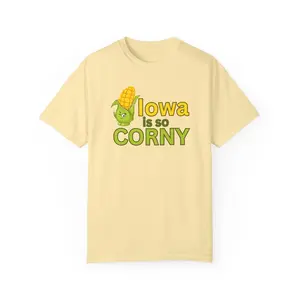 Iowa Corny Tee Cotton Soft Top Classic Garment Seamless