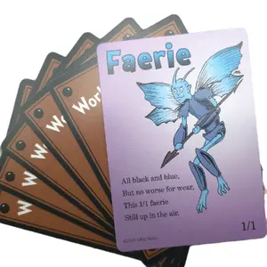 Whimsical blue and black Faerie for MTG Illustrated by MRB Alters Foil or Non-foil Printed on Premium Cardstock 2.5" by 3.5" Fun Inspired Tokens