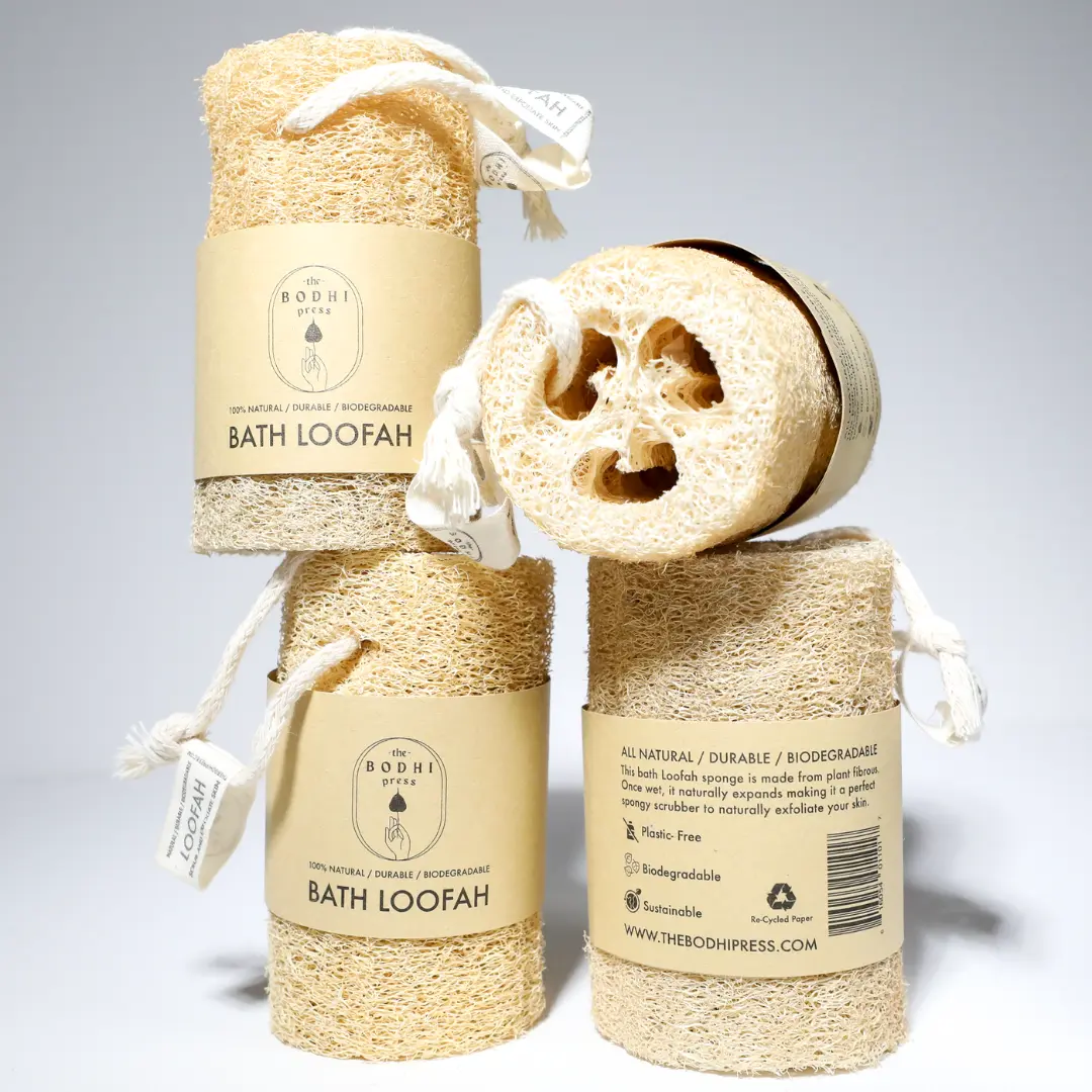 Plant Based Bath Loofah Sponge I 100% Bio-Degradable Luffa I Multi Pack