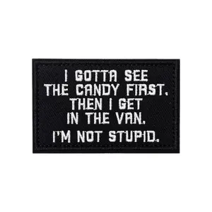 I AM NOT STUPID Meme Tactical Fun Morale Quote Velcros Patch Hook Loop Fastener Sticker Military Badge for Backpack DIY Jean Cap