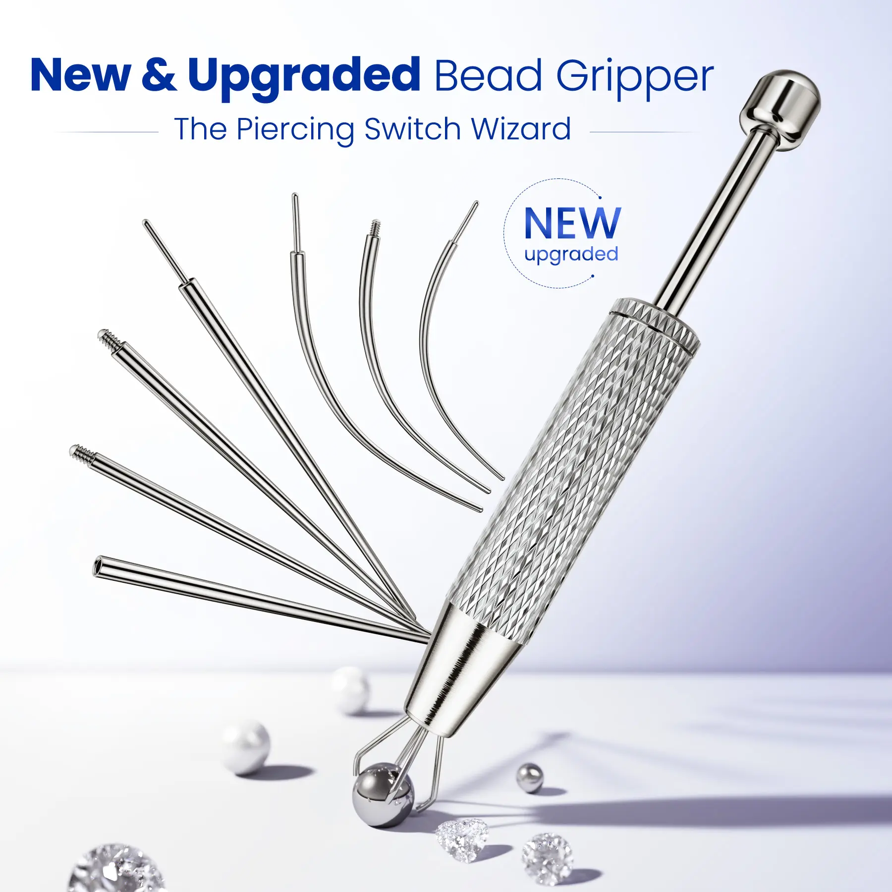Kutlan Body Jewelry Changer Kit with Bead Gripper - 16G/18G/20G Easy Grip Taper for Nose Rings, Ear & Lip Studs Kutlan Body Jewelry Changer Kit with Bead Gripper - 16G/18G/20G Easy Grip Taper for Nose Rings, Ear & Lip Studs