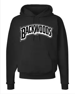 Backwoods Black Hooded Sweatshirt – Classic Streetwear Pullover, Hoodie with Iconic Backwoods Logo, Casual Everyday Wear for Men & Women