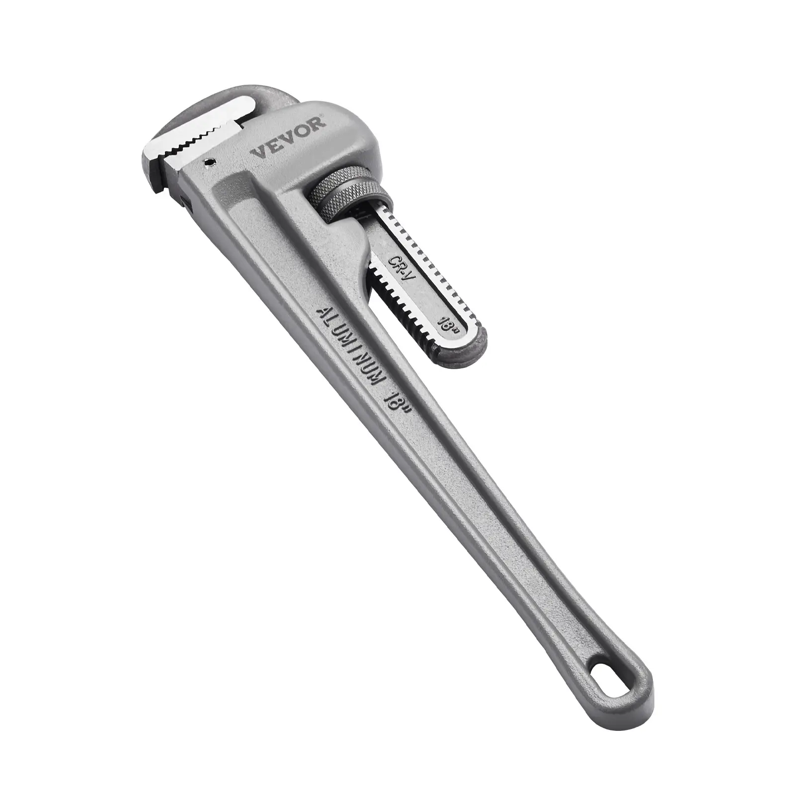 【Summerfinds】VEVOR Pipe Wrench 18" Aluminum Straight Pipe WrenchAdjustable Plumbing Wrenchwith High Strength Jaw and Ergonomic HandleEasy to CarryHangable Designfor Water PipesAutomotive Repairs, Construction Tools, Cr-V Pipe Wrenches
