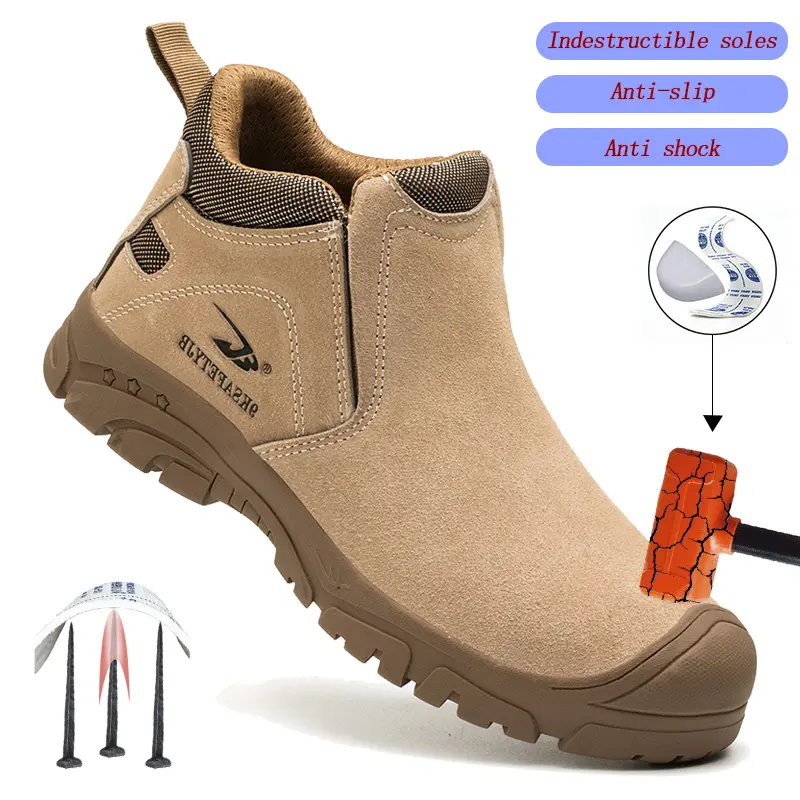 Composite toe work boot Men steel toe safety shoes all-season outdoor Roofing Shoes Indestructible soles advanced non-slip traction anti piercing shoes protective footwear lifesaver boot industrial construction