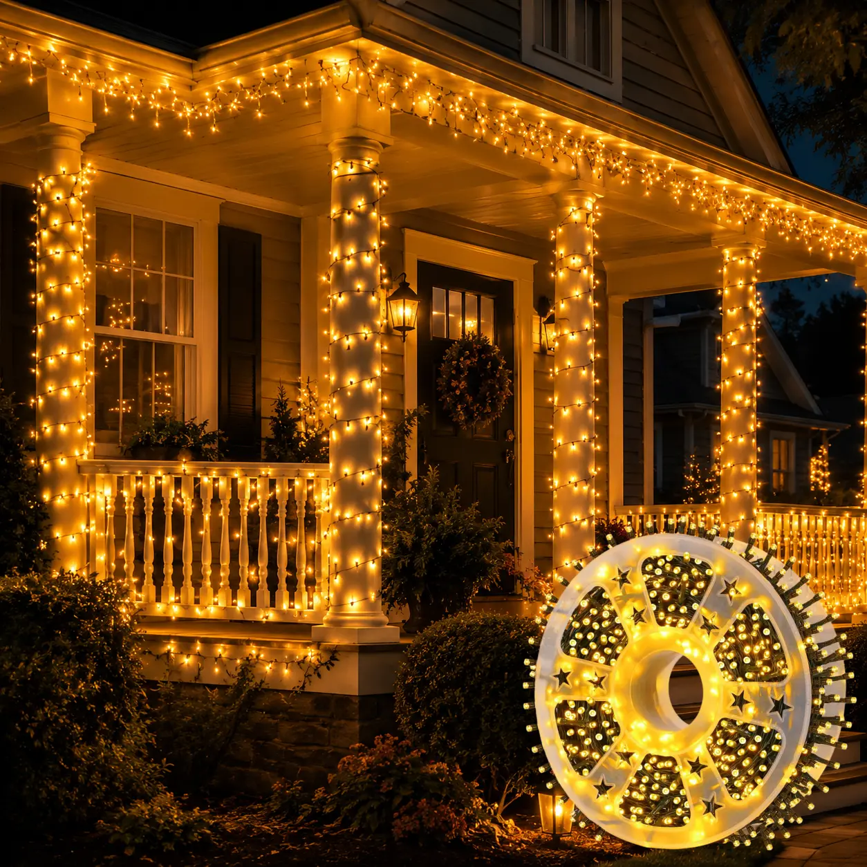 800-LED Solar String Lights Set, 334.6ft Long Warm White Holiday Lights, Waterproof with Remote Control, 8 Flashing Modes, Cozy Glow, Ideal for Outdoor Decor