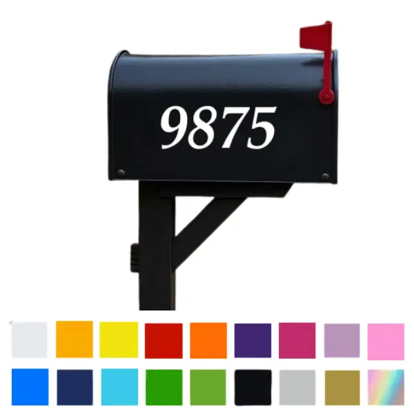 SET OF 2 Custom Mailbox Numbers Vinyl Decals / Stickers - Choose Size & Color, NO LETTERING ONLY NUMBERS UP TO % NUMBERS PER ORDER