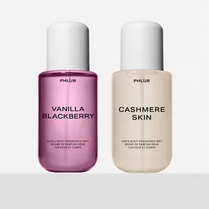 PHLUR Velvet Berry Duo - NEW Vanilla Blackberry + NEW Cashmere Skin Full Size Body Mist Set (2 x 8 Fl Oz)