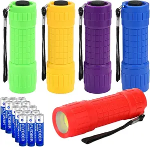 5 Pack Plastic Small Mini LED Flashlight COB Flashlights for Kids 100 Lumen with Batteries High CRI for Bright Flash Light Kids Flashlights Christmas Gifts Stocking Stuffers