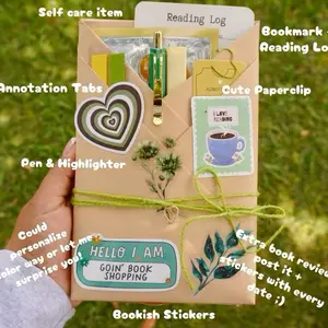 Blind Date with a Book | Perfect Gift | Bookish Lover | Romance, Thriller, Fantasy, Dark/Spicy Romance, Horror | Surprise Book + Bookish Items + Stickers & More