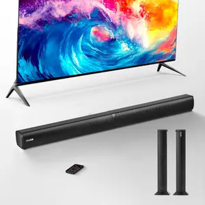 Summervibes VEVOR Sound Bar for Smart TV, 2.0 Channel, 32-Inch 2 in 1 Detachable Soundbar TV Speakers, with Bluetooth HDMI AUX USB Connection, Remote Control, 80W Surround Sound System, for Home Theater Audio