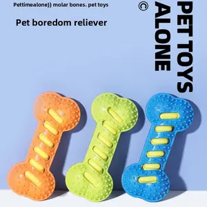 Pet sound-making chew bone toy, durable chew material, interactive toy for dogs, pet teeth cleaning toy treat pouch seatbelt quirky gift weatherproof case notangled sympathy training collars breathable mesh cat harness LED Light Up Dog Safety Collar