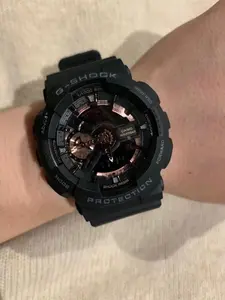 Rose Gold Black Gshcok Men Watch Sports Casual Looking Popular Model