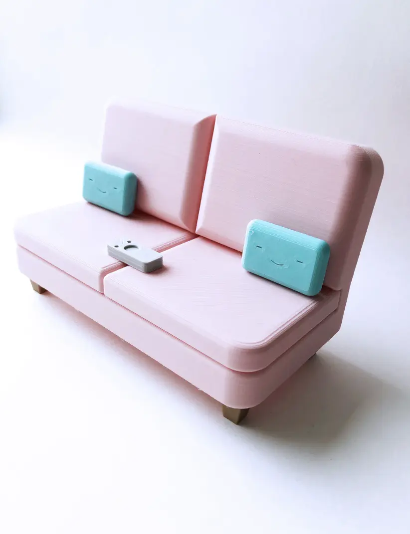 The Colab Couch Phone Holder with Remote and Pillows