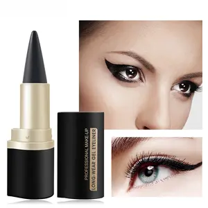 Matte Black Single-Head Solid Waterproof Eyeliner Pen - Quick-Drying, Rich Formula, Smudge-Proof, Long-Lasting for Makeup, Beauty & Personal Care Cosmetic Compatible with Lipliner (Eye Pencil, Pencil Eyeliner)