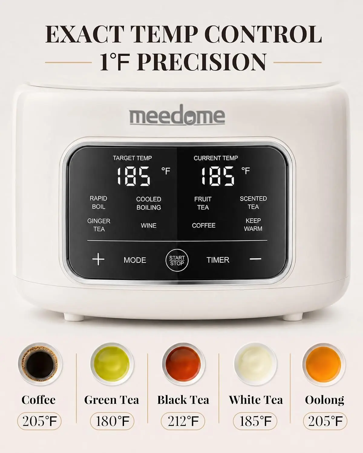 3L Electric Health Pot with Infuser, Spigot & Glass Pitcher - Temperature Control, Iced Tea Coffee Maker, Beverage Dispenser for Home-Office Use