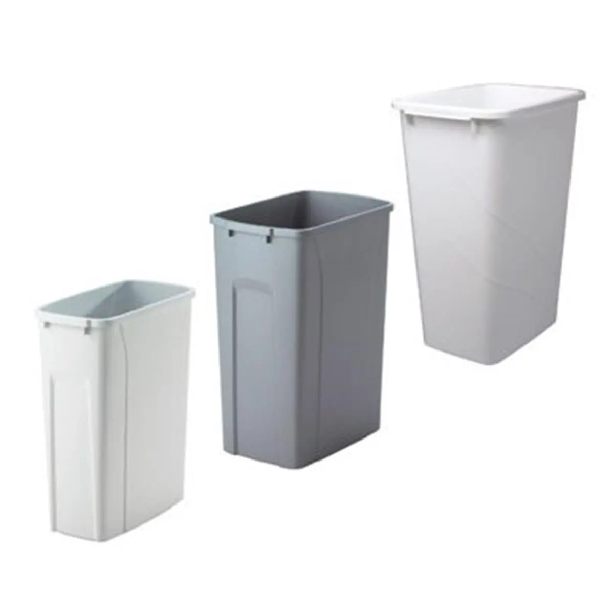 212 MAIN Reusable 35 Qt Plastic Rectangular Waste Bin - Platinum, Indoor Home Replacement Bin