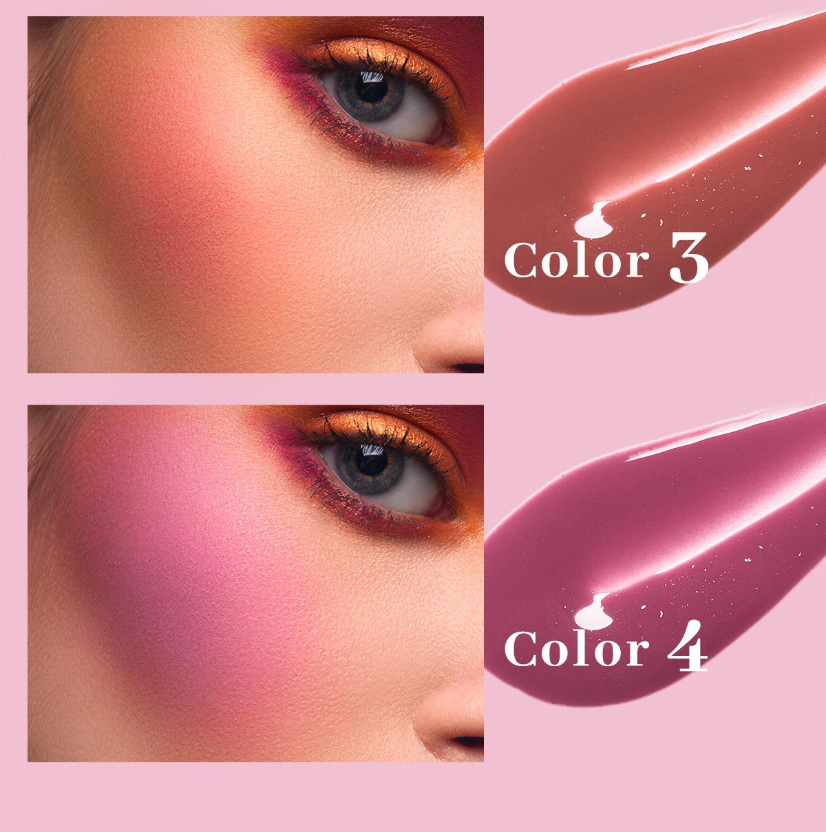 Liquid Blusher For Cheeks - Velvet Texture  Matte Multi-Color Long-Lasting & Easy To Blend Moisturizing Brightening Natural Cosmetics