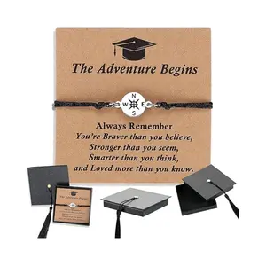 Class of 2026 Graduation Bracelet Gift | Adjustable Cuff Jewelry with Card for High School College Graduation Gift 5th 8th Grade Teen  Girl Boy Bracelet Women Jewelry Cards Middle School Nurse Senior Daughter Student