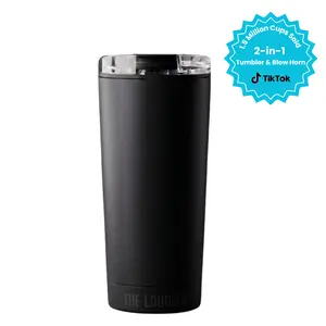 The LoudCup Company Classic 16oz 2-in-1 Tumbler-Blowhorn Cup, Sports & Outdoor Water Bottle Drinkware