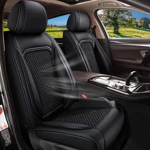 2/5-Seat Full Set Custom Fit Leather Car Seat Covers for Chevrolet Malibu 2009-2025, Airbag Compatible Waterproof Car Seat Protectors