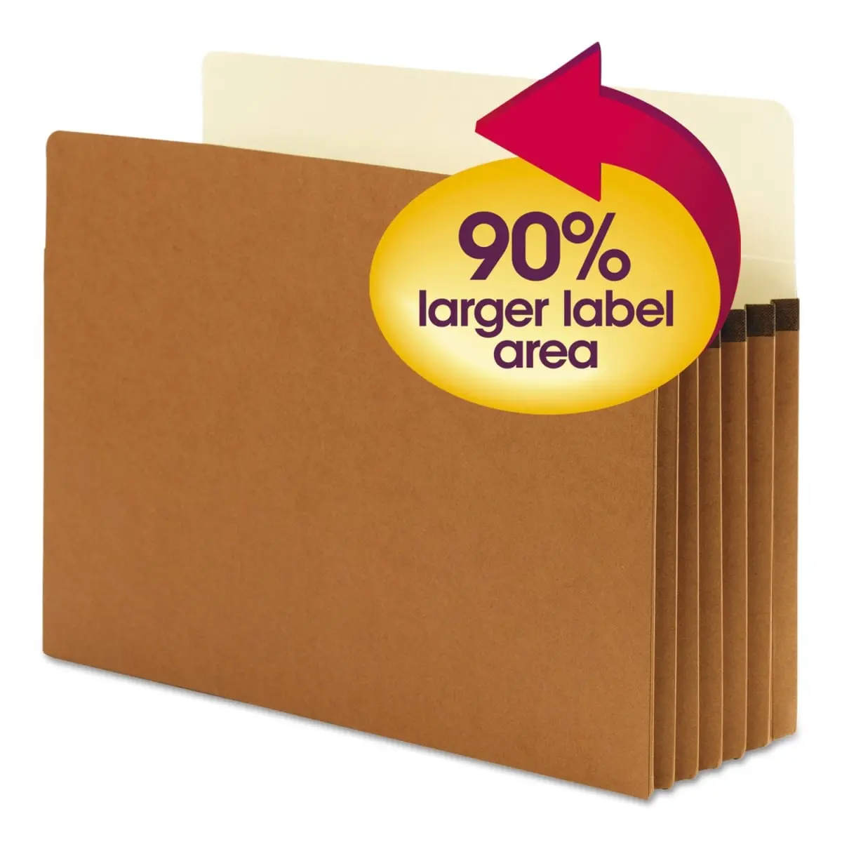 SuperTab File Pocket, Red - 5.25 in.