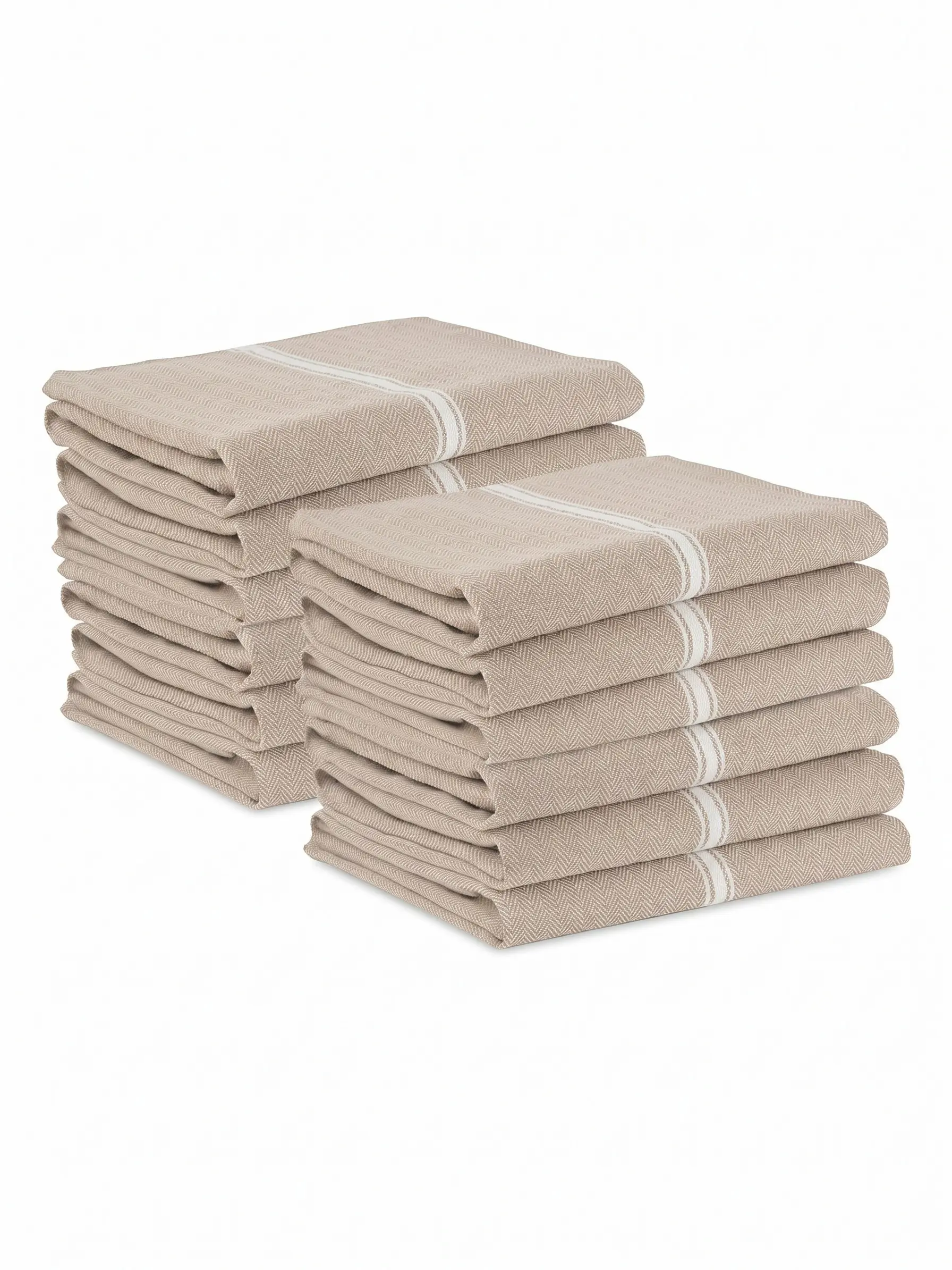 LANE LINEN 100% Pure Cotton Rectangular Classic Stripe Kitchen Towels Set (14x25in) - Multiple Packs, Super Absorbent, Soft, Durable, Machine Washable, Cleaning Household Items, Dish Cloths for Washing Dishes, Perfect Gift for Chefs
