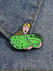 Cartoon Character with Clogs Design Brooch, Cute Clogs Design Brooch Pin, Fashion Accessories for Women & Men, Creative Gift for Friends